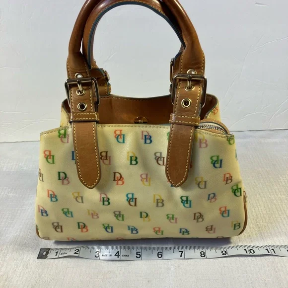 Dooney & Bourke Cream Satchel with Gold Hardware - Picture 3 of 11